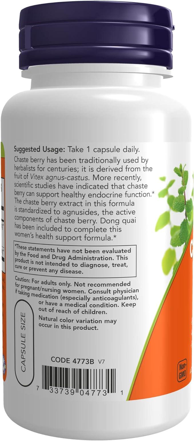 Chaste Berry Vitex Extract, 300 mg, 90 Vcaps - Now Foods - welzo