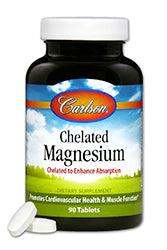 Chelated Magnesium, 180 Tablets, Carlson Labs - welzo