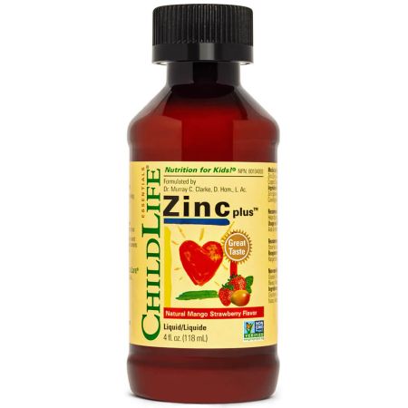 Childlife zink plus vloeistof 4oz (118 ml) mango/aardbeiensmaak