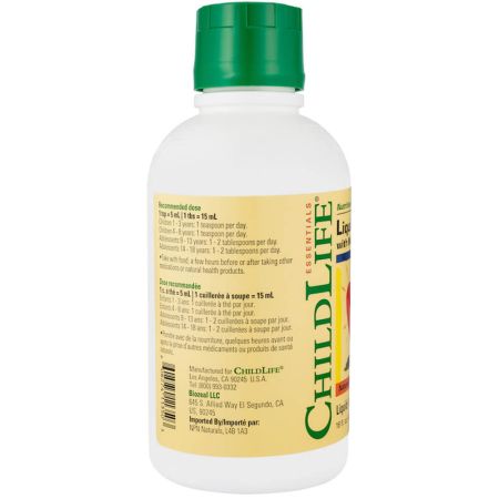 Calciu lichid pentru copii cu aromă de portocale de magneziu 16 fl oz