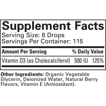 Childlife Liquid Vitamin D3 1 fl oz (30 ml) Berry Flavor