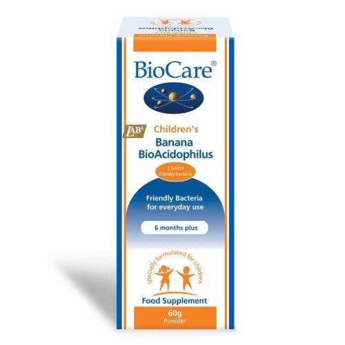 Children's Banana Bio Acidophilus Powder 60g - Biocare - welzo