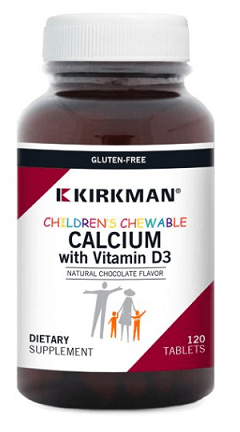 Children’s Chewable Calcium with Vitamin D3, 120 Chocolate Wafers - Kirkman Labs - welzo