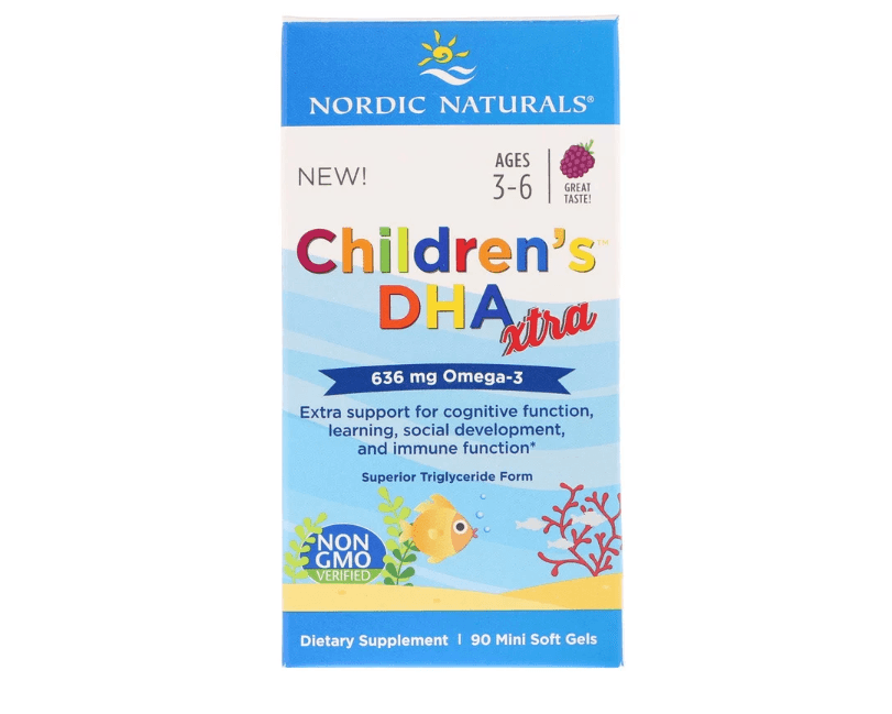 Children's DHA Xtra (Berry Punch) 90 Mini Soft Gels - Nordic Naturals - welzo