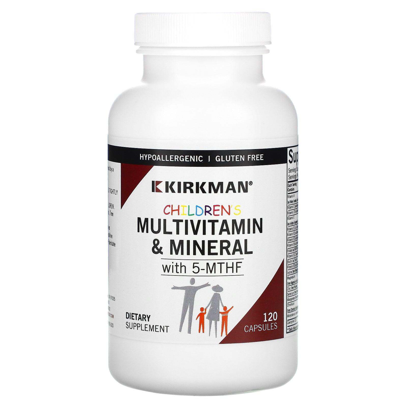 Children’s Multivitamin & Mineral with 5-MTHF - 120 Capsules - Kirkman - welzo