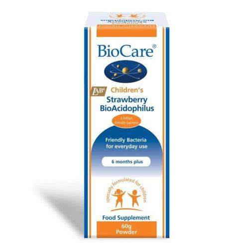 Children's Strawberry BioAcidophilus (Probiotic) 60g - BioCare - welzo