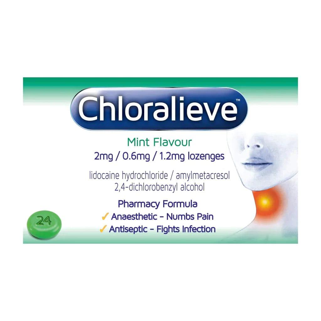 Chloralieve Mint Lozenges Pack of 24 - welzo