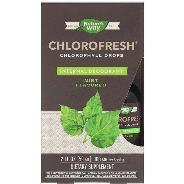 Chlorofresh, Chlorophyll Drops, Mint Flavoured 59 ml - Nature's Way - welzo