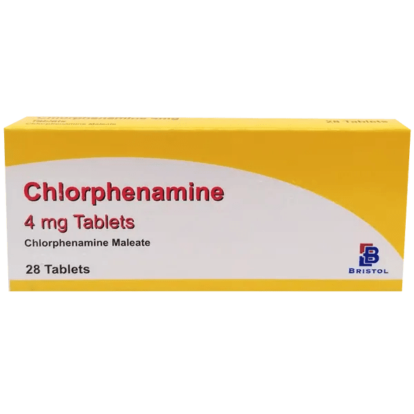 Chlorphenamine Maleate (Bristol) 4mg Tablets Pack of 28 - welzo