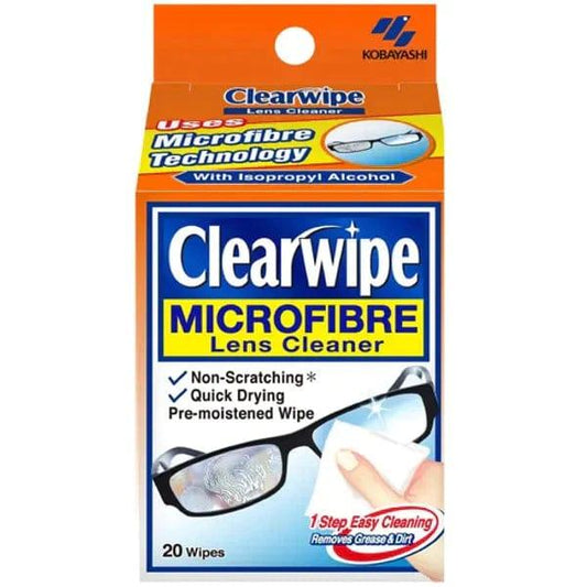 Clearwipe Microfibre Lens Cleaner Wipes Pack of 20 - welzo