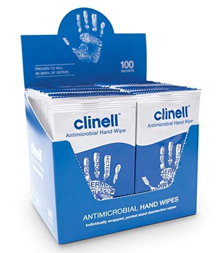 Clinell Antibacterial Hand Wipe Pack of 100 - welzo