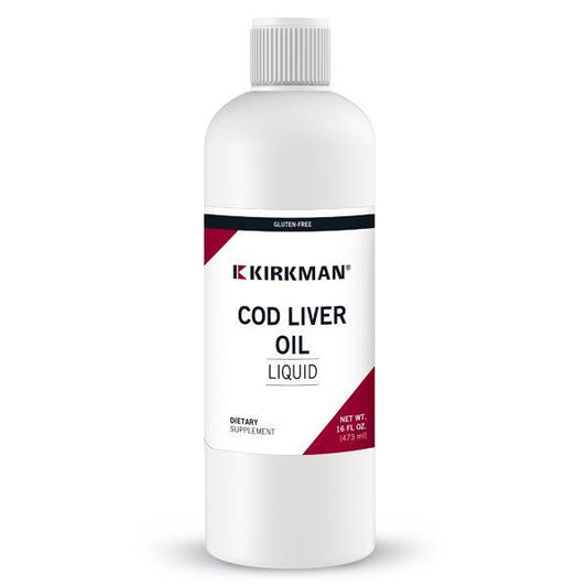 Cod Liver Oil Liquid, Unflavoured, 16oz - Kirkman Labs - welzo