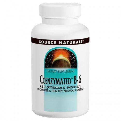 Coenzymated B-6, 100 mg, 60 Tablets - Source Naturals - welzo