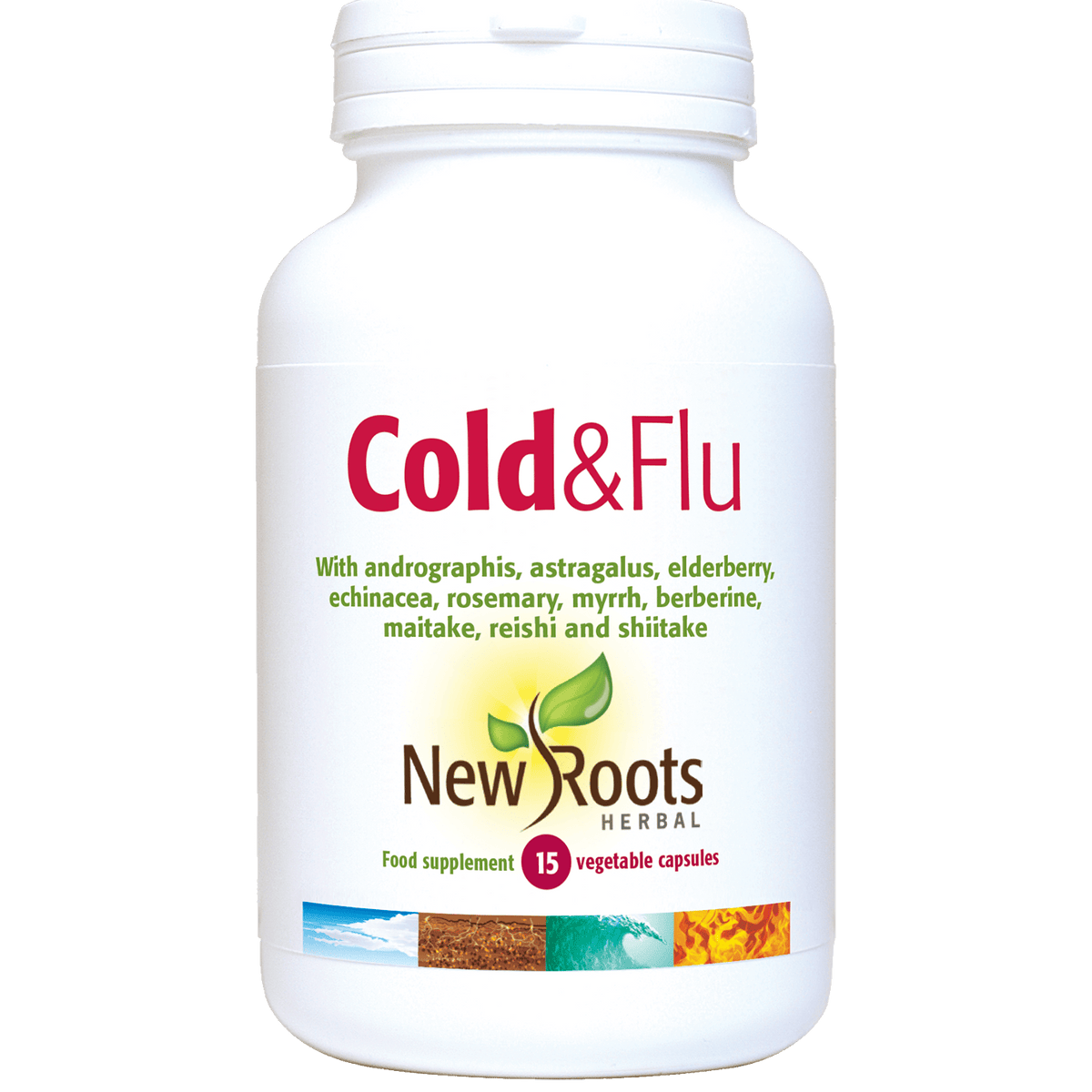 New Roots Herbal Cold & Flu – 15 капсули – изображение 2
