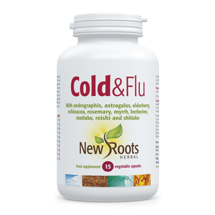 New Roots Herbal Cold & Flu – 15 капсули