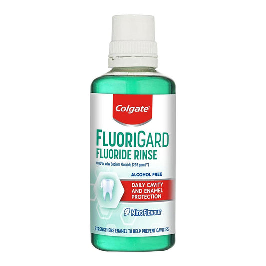 Colgate FluoriGard Fluoride Rinse Alcohol Free Mint 400ml - welzo
