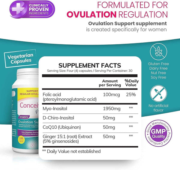 Conceive Plus Ovulation Support Capsules Pack of 120 - welzo