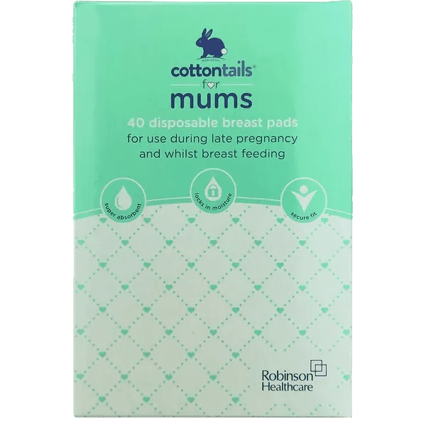 Cottontails Disposable Breast Pads Shaped Pack of 40 - welzo