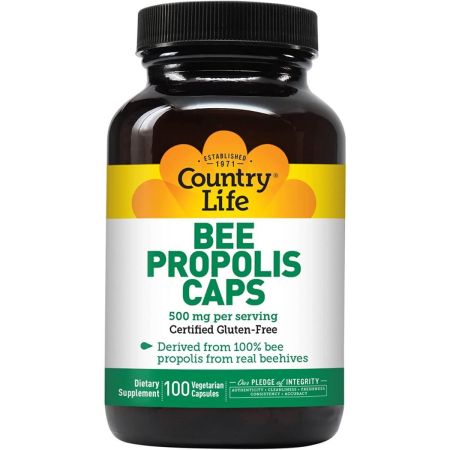 Country Life Bee propolis 500mg 100 вегетариански капсули