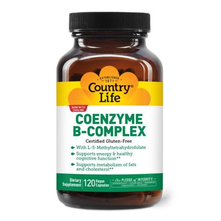 Šalies gyvenimas „Coenzyme Bcomplex Advanced 120“ veganiškos kapsulės