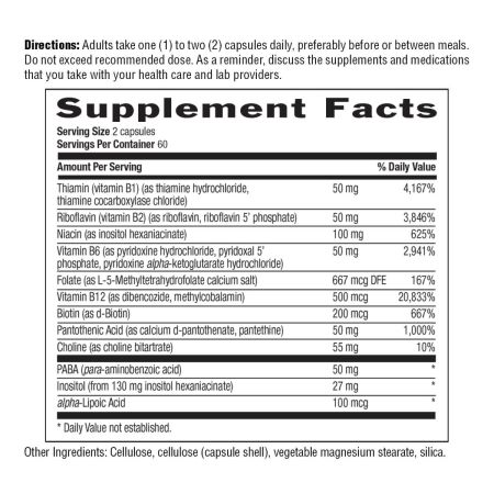 Country Life Coenzyme bcomplex avanzó 120 cápsulas veganas