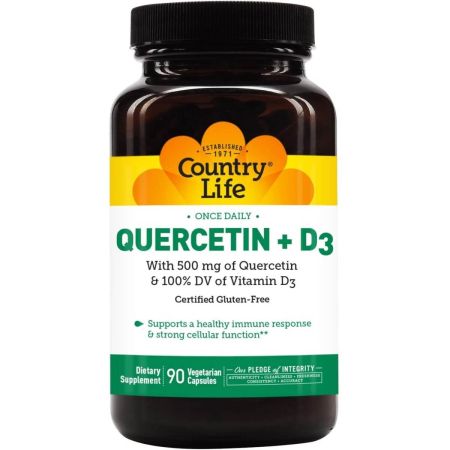 Country Life Quercetin + D3 90 Capsule vegetariane