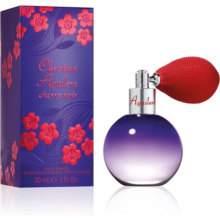 Christina Aguilera Cherry Noir Eau de Parfum Spray with Atomizer 30ml Floral and Amber Feminine Scent Luxury Fragrance for Women