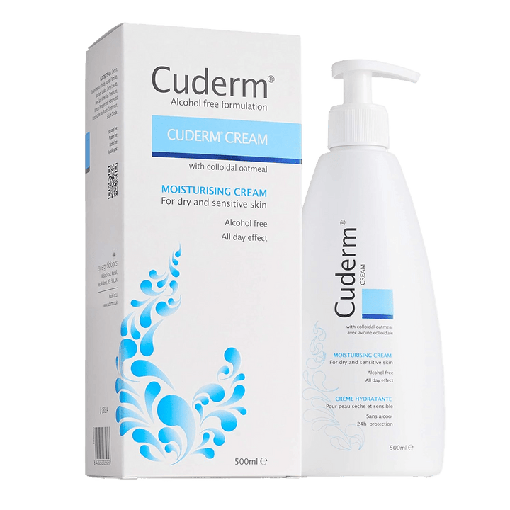 Cuderm Moisturising Cream With Colloidal Oatmeal 500ml - welzo