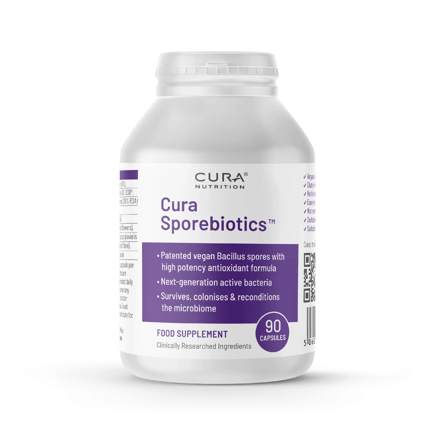 Cura Sporebiotics - 90 Capsules - Cura Nutrition - welzo