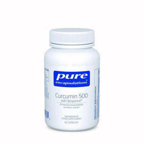 Curcumin 500 with Bioperine 60 veg caps - Pure Encapsulations - welzo