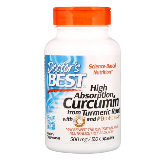 Curcumin, High Absorption 500mg, 120 Capsules - Dr's Best - welzo