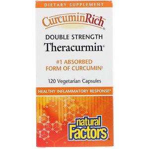 CurcuminRich, Double Strength Theracurmin, 120 Vegetarian Capsules - Natural Factors - welzo