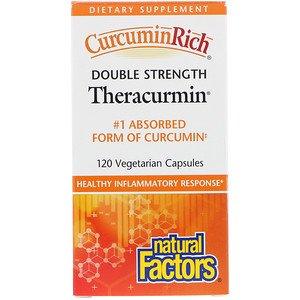 CurcuminRich, Double Strength Theracurmin, 120 Vegetarian Capsules - Natural Factors - welzo