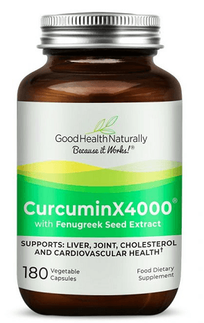 CurcuminX4000 with Fenugreek - 180 Capsules - Good Health Naturally - welzo