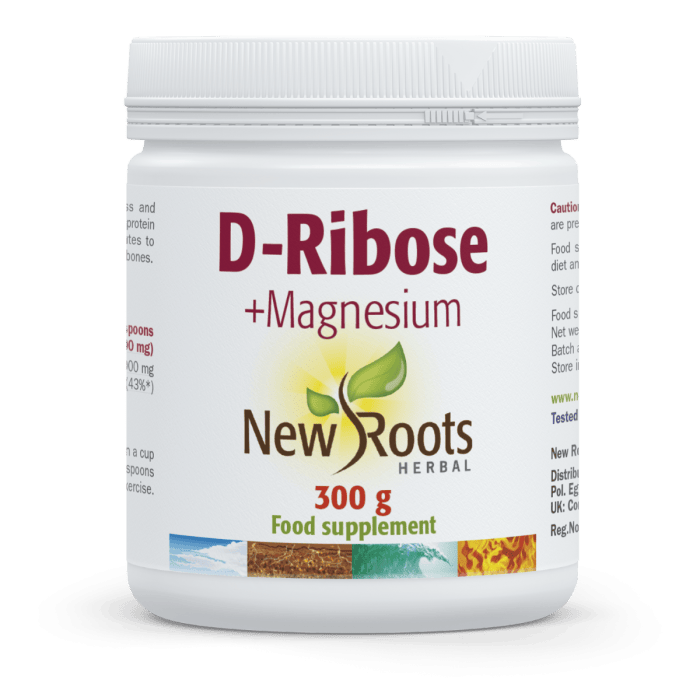 New Roots Herbal D-Ribose + Magnesium – 300 g Powder