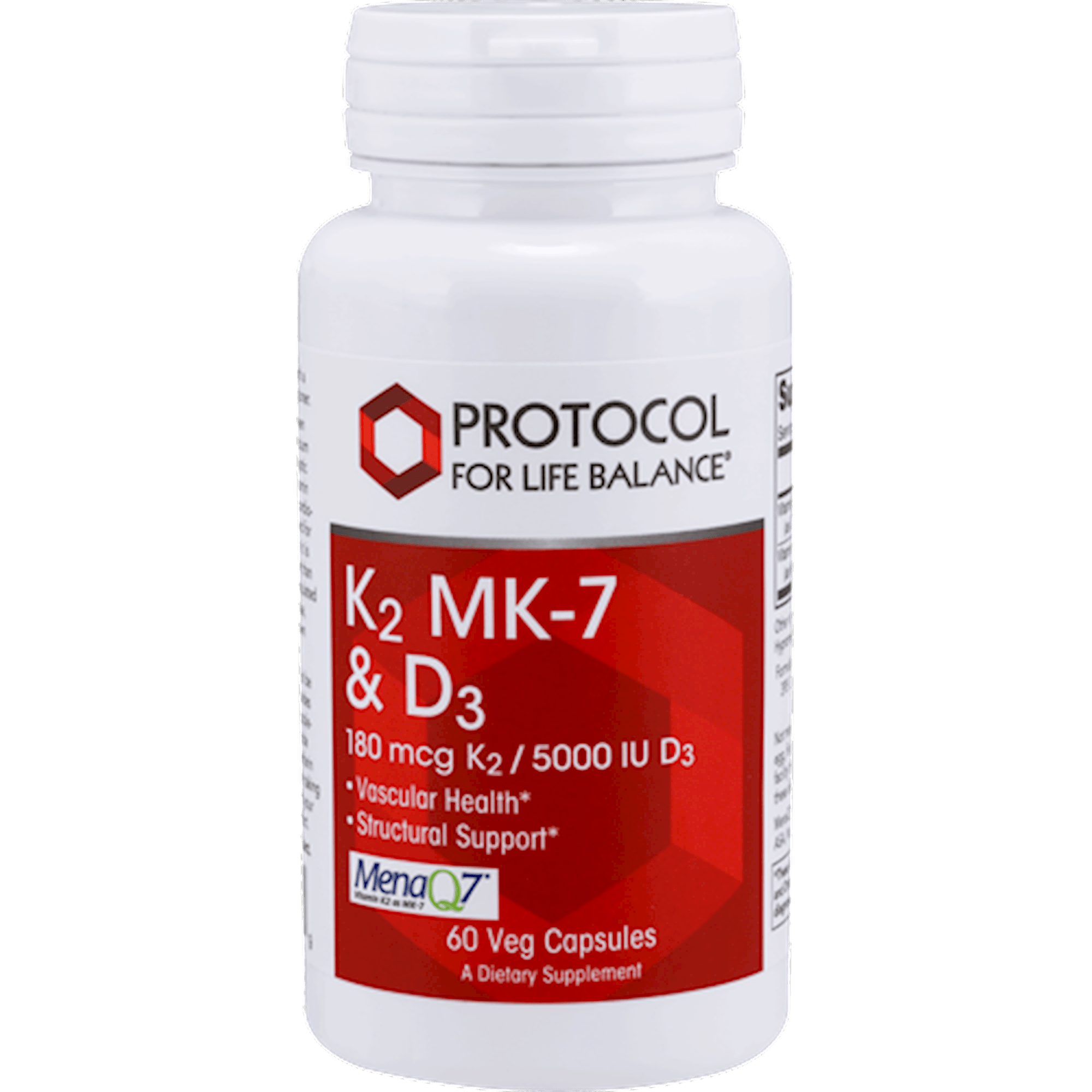 D3 & K2 (MK-7) 60 vegcaps - Protocol For Life Balance - welzo