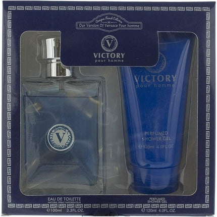 Designer French Collection Victory Eau de Toilette Gift Set - 100ml EDT and 120ml Shower Gel