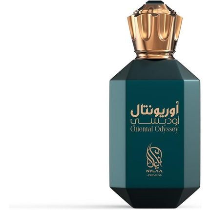 Oriental Odyssey Eau de Parfum 100ml by Nylaa - Ambre Narguile & Oriental Ambery Blend - Warm Sensual Perfume with Honey of Amber - Exotic Saffron Cinnamon and Vanilla Notes