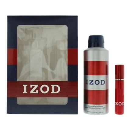 Izod Red 2 Piece Gift Set: Eau De Toilette 15ml - Body Spray 200ml For Men