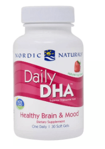 Daily DHA, Natural Strawberry Fruit Flavour (30 Soft Gels) - Nordic Naturals - welzo