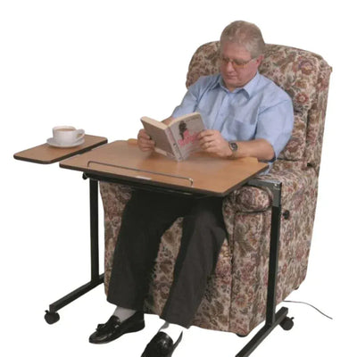 Daleside sobre la cama y la silla: altura y ángulo ajustable con castores