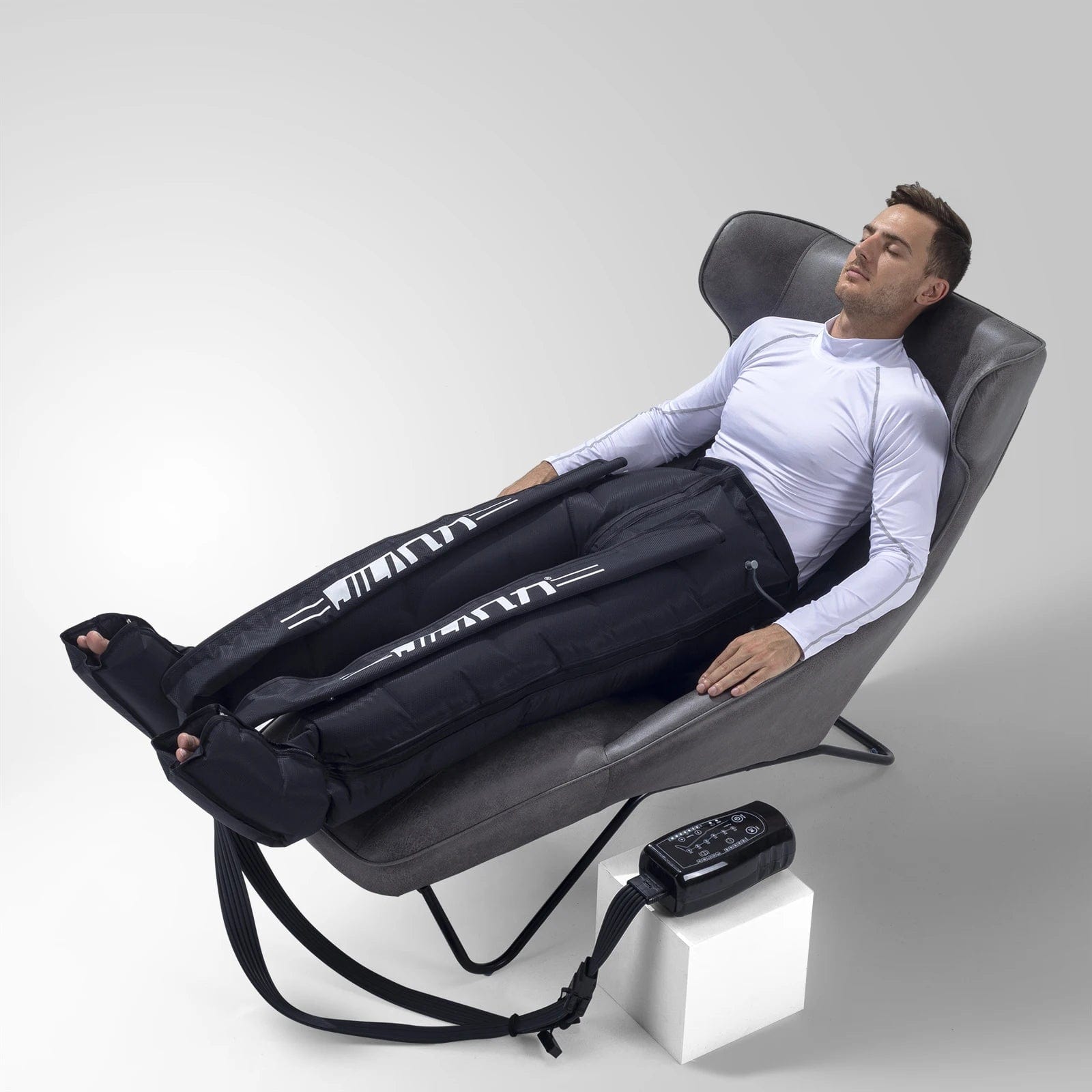 Pressotherapy Air Compression Leg Massager – 8-Chamber Recovery