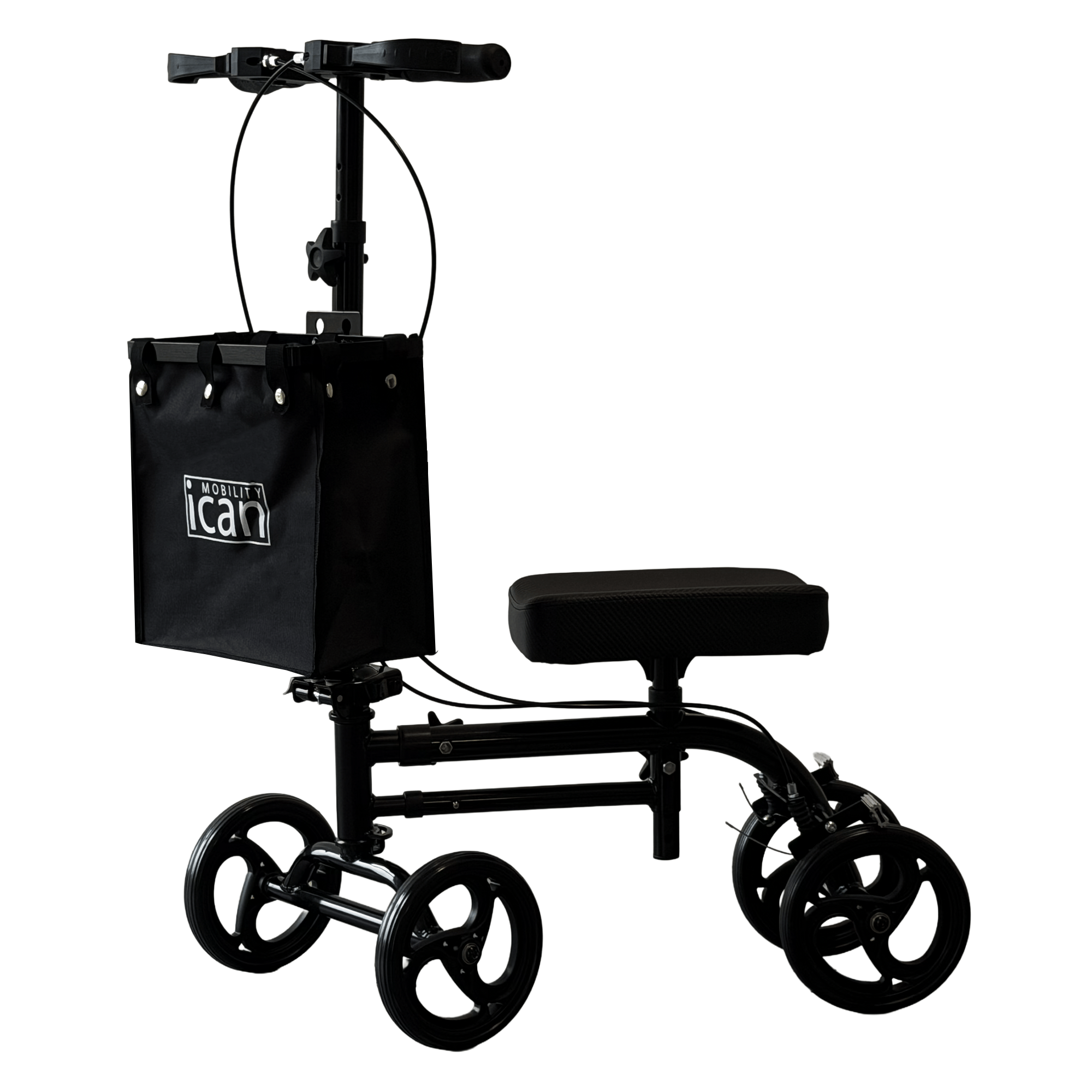 WeCan R-45 Knee Walker with Adjustable Knee Pad, Hand Brake and Storage Bag