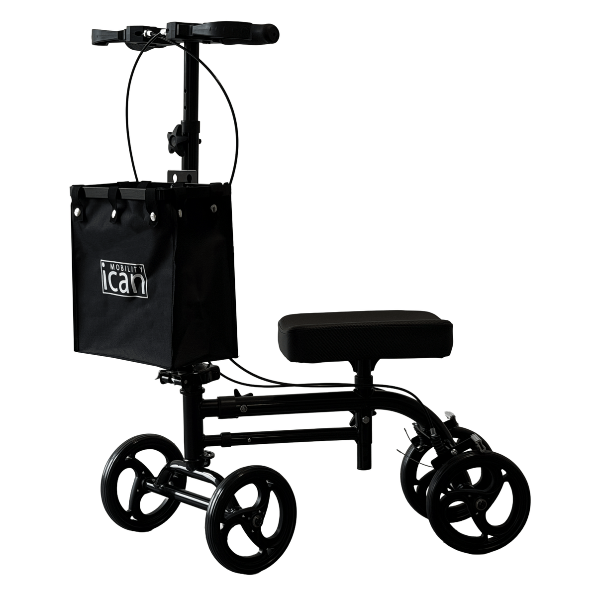 WeCan R-45 Knee Walker with Adjustable Knee Pad, Hand Brake and Storage Bag