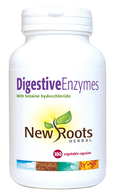 Digestive Enzymes with Betaine Hydrochloride (100 Capsules) - New Roots Herbal - welzo