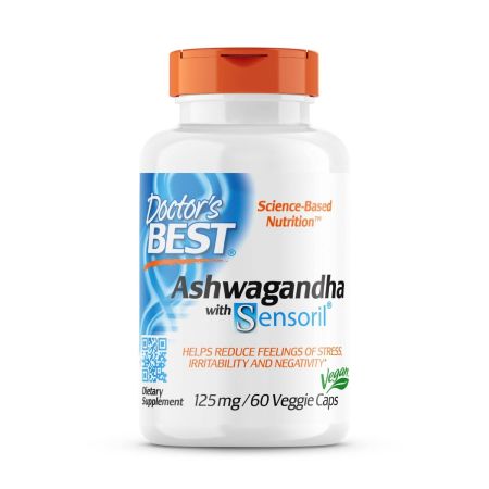 Geriausias gydytojo Ashwagandha su sensoril 125 mg 60 veganiškų kapsulių