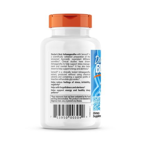 Najlepszy Ashwagandha Doktora z czujnikiem 125 mg 60 warzywki