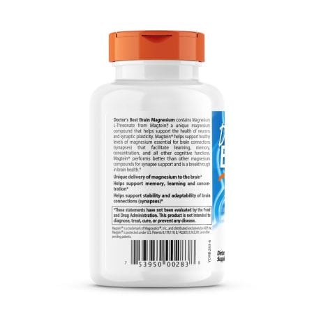 Doctor's Best Brain Magnesium with Magtein 50 mg 90 Veggie Capsules