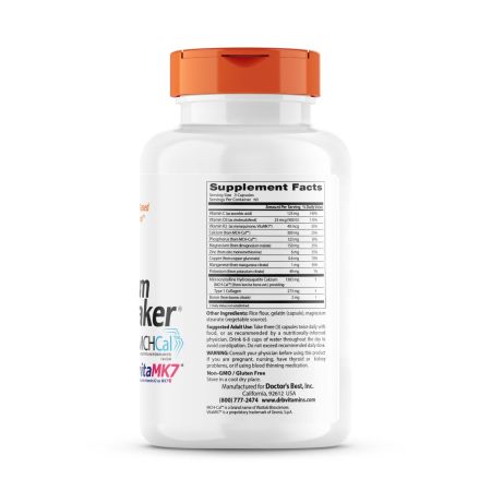 Le meilleur complexe de créateurs d'os calcium du médecin avec MCHCAL et Vitamk7, 180 capsules