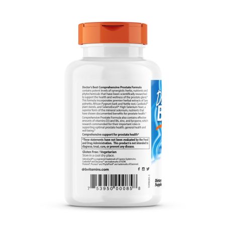 Doctor's beste uitgebreide prostaatformule 120 Veggie -capsules